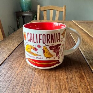 Starbucks Been There California Red & Yellow Ceramic Coffee Mug